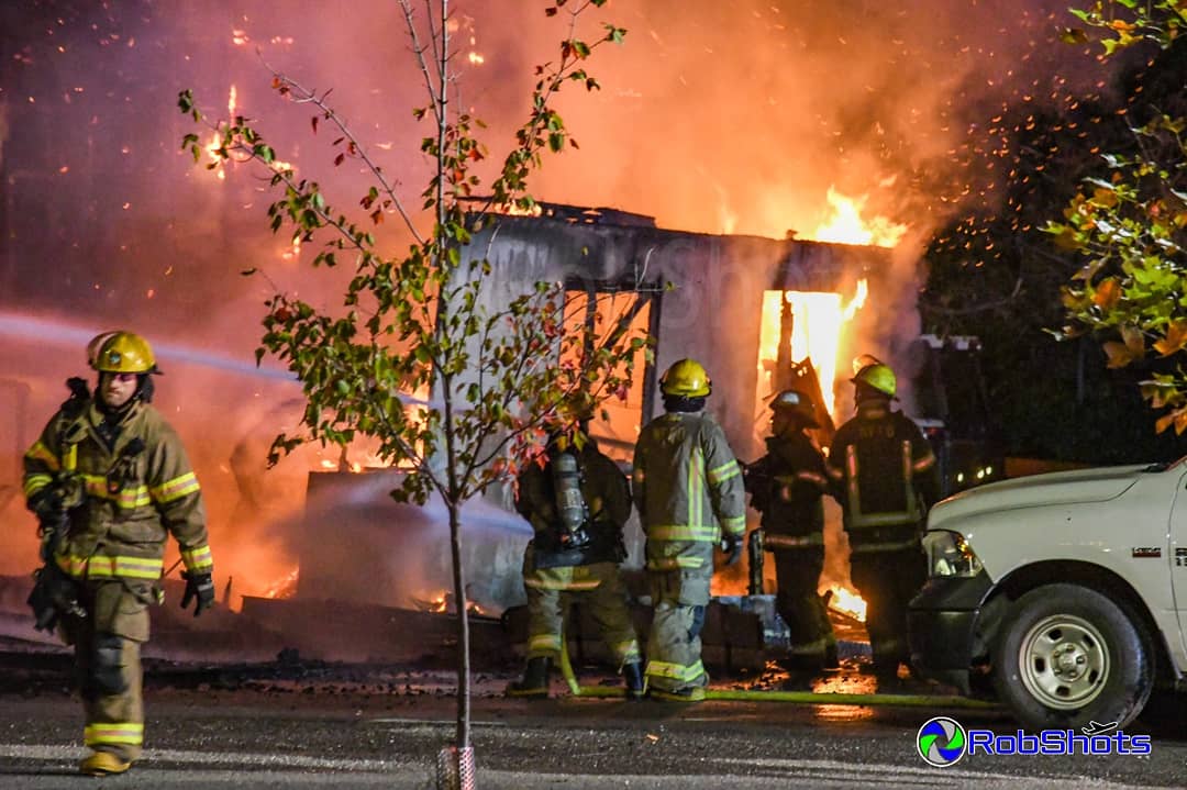 Niagara Falls Fire responded to a fully involved structure fire in Deveaux Woods. It was reported that there was an explosion prior to the fire. The structure is maintance shed for the parks department