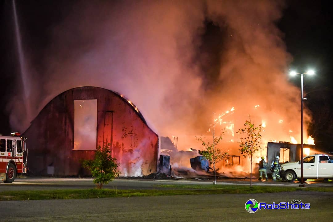 Niagara Falls Fire responded to a fully involved structure fire in Deveaux Woods. It was reported that there was an explosion prior to the fire. The structure is maintance shed for the parks department