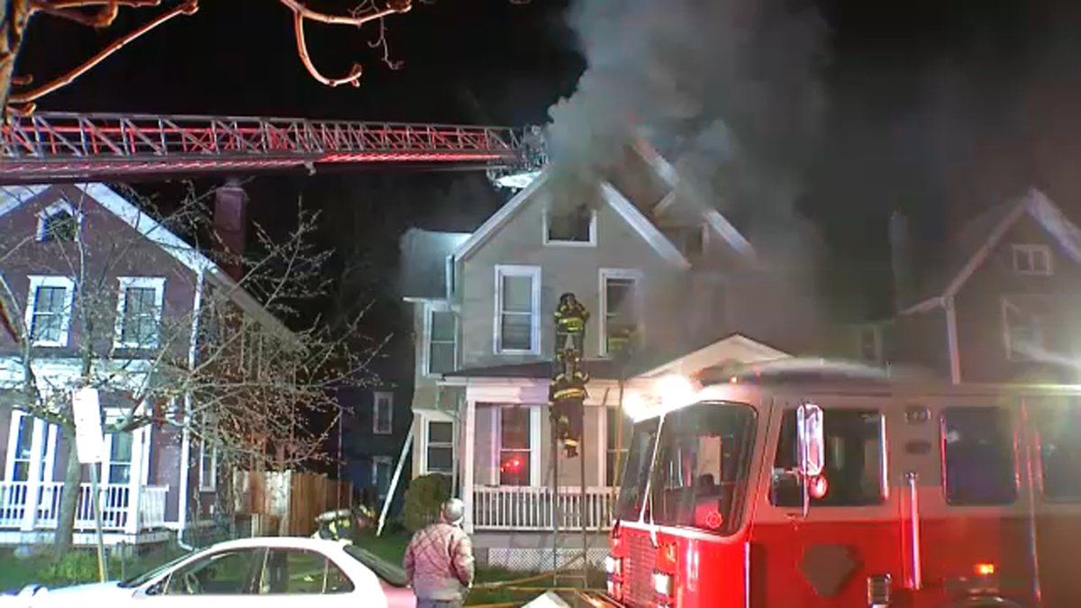 RFD says this house was vacant and under renovation.  A neighbor called it in after hearing an explosion. That noise may have been a paint can. The house has extensive damage throughout.  The fire is under investigation. No injuries. 