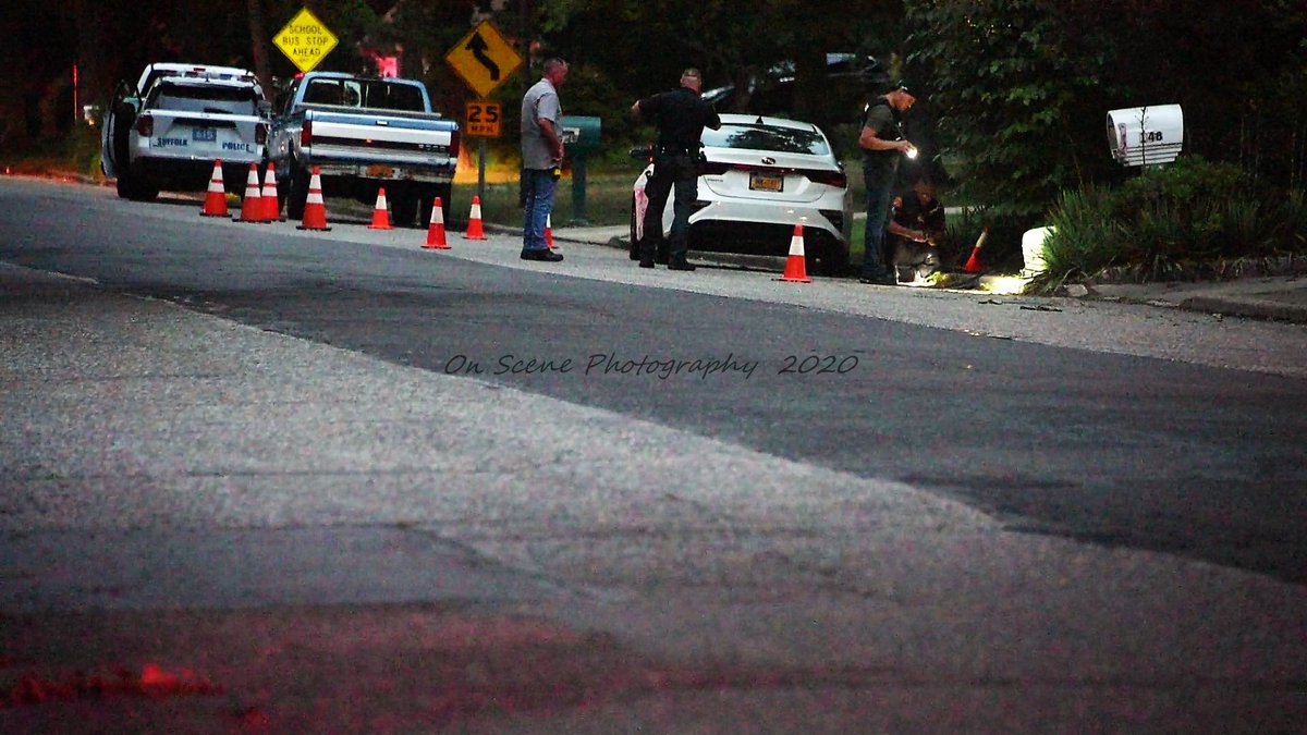 Coram NY. Tuesday night 7-14-2020 one person was shot after neighbors heard at least 15 shots at 144 Sequoia dr in Coram. SCPS 6th squad and crime scene responded