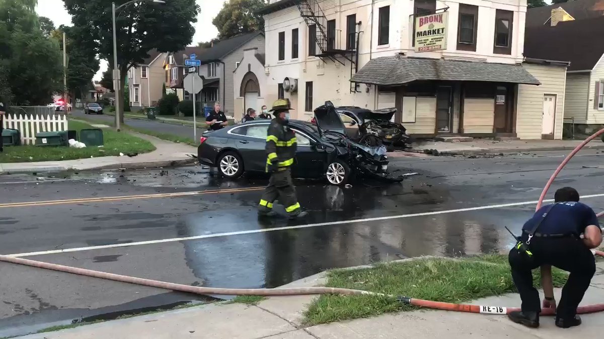 Crash with a serious injury on West Broad and Smith st. 2 vehicles