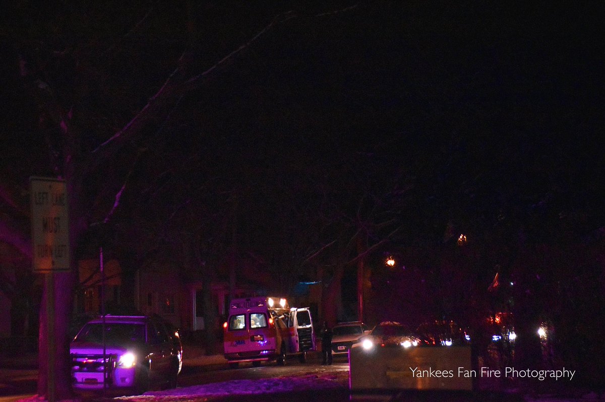 Rochester Police, Fire, and AMR on scene of a stabbing on Brooks Ave