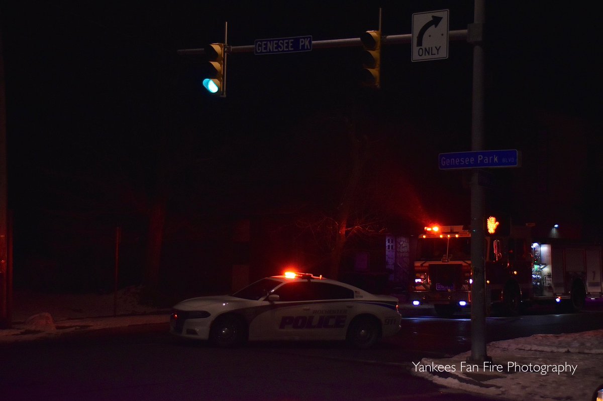 Rochester Police, Fire, and AMR on scene of a stabbing on Brooks Ave