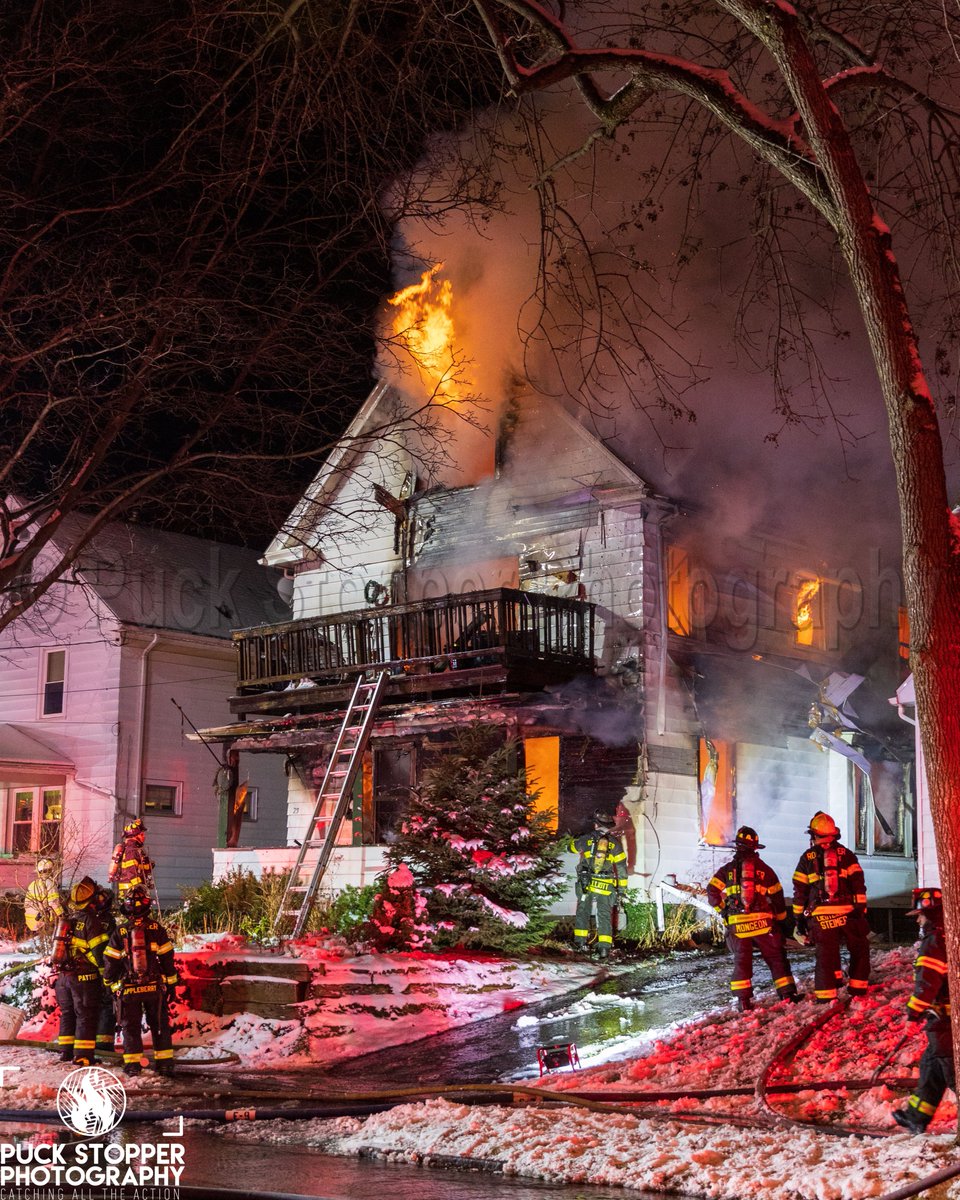 Early this morning Rochester firefighters worked a 2nd alarm fire on Jerold St. Engine 9 arrived to find heavy fire showing from the rear of the home and made a push before being pulled out by command as crews went defensive