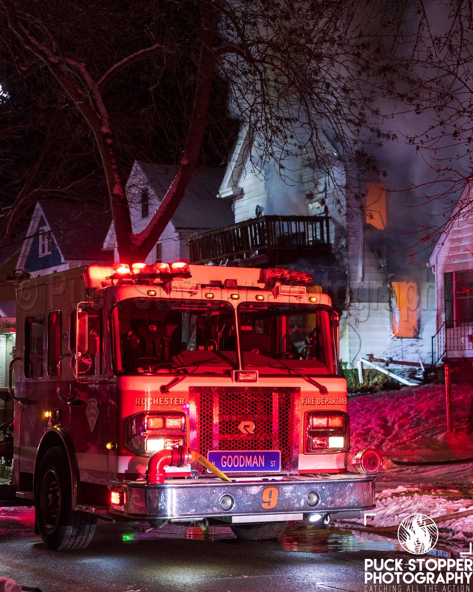 Early this morning Rochester firefighters worked a 2nd alarm fire on Jerold St. Engine 9 arrived to find heavy fire showing from the rear of the home and made a push before being pulled out by command as crews went defensive 