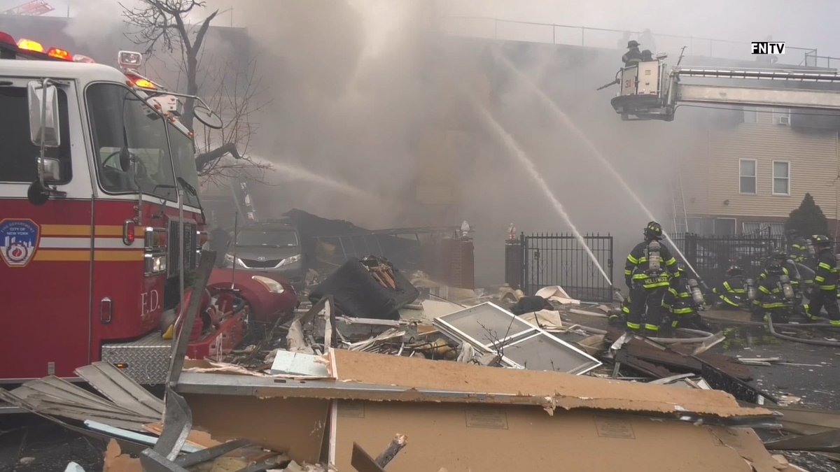 7 hurt, including 3 police officers following an explosion and structure collapse at a Bronx home. At least 2 people sustained life threatening injuries and one death has been confirmed in the incident