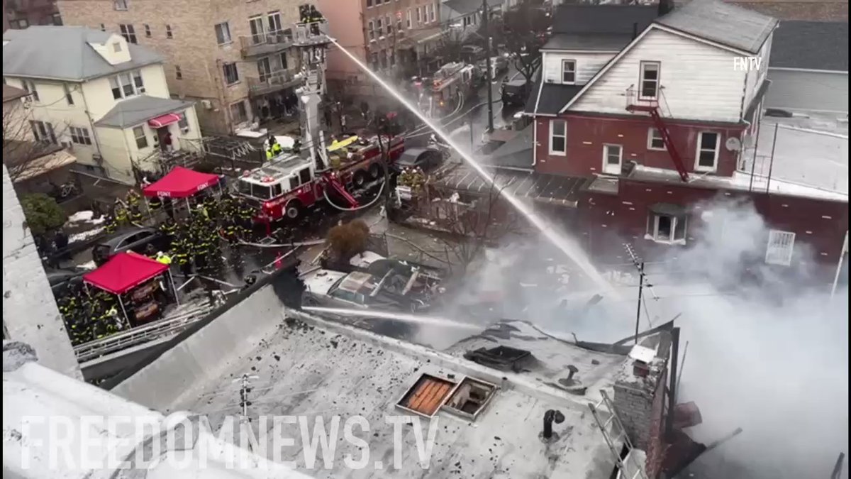 Brooklyn, New York - Heavy fire broke out at 69 Bay 35th street, requiring Major Emergency response The incident was raised to a second alarm due to a house explosion.   