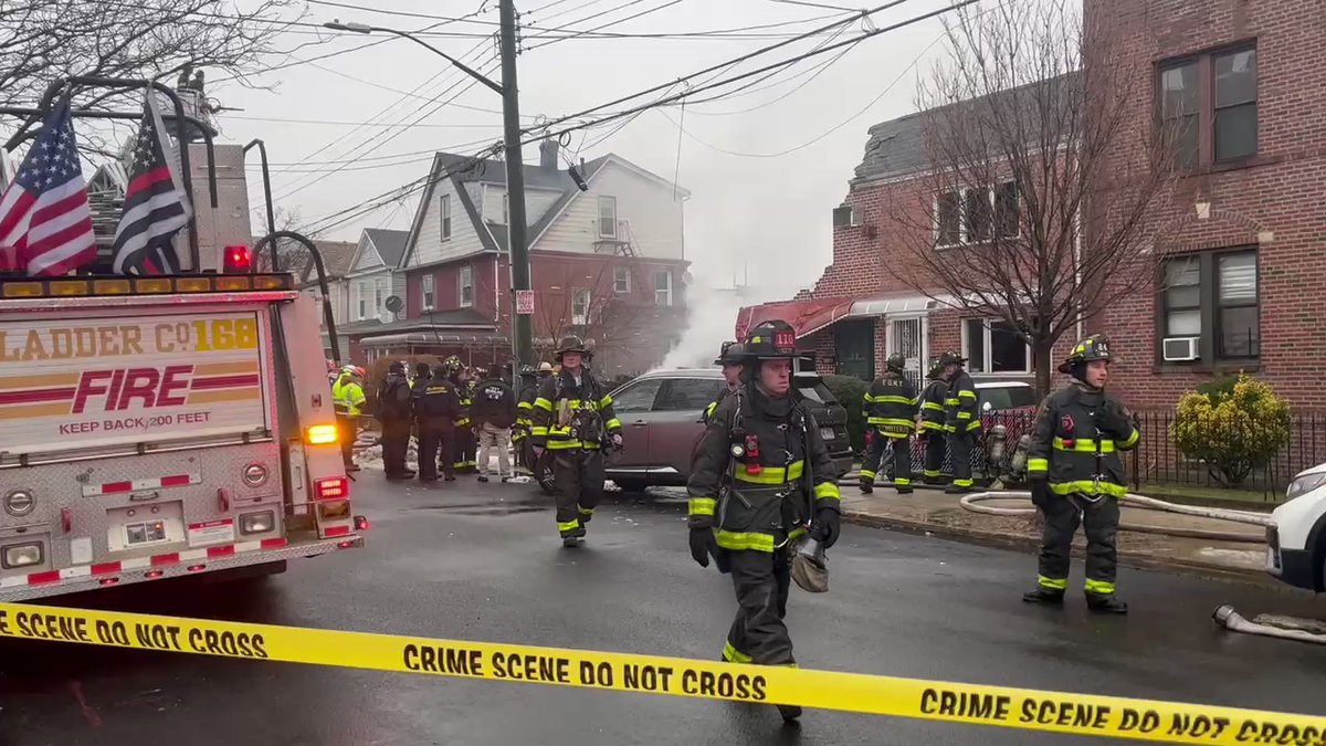 Explosion in Brooklyn near Benson Avenue and day 35 Street. More than 100 FDNY members are on scene. Currently no injuries, but multiple homes are destroyed