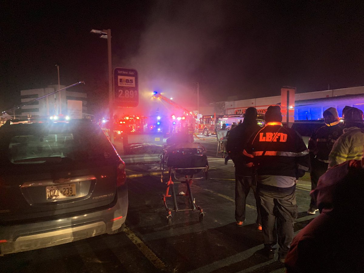 Oil tanker into a Lay-Z-Boy store in Rockville Centre, Sunrise Hwy and N. Centre St. Building set on fire and collapsed. Smoke still coming out as firefighters work the scene. No word on injuries yet