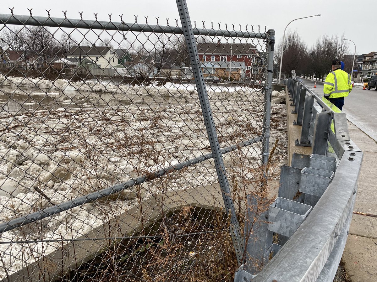 The Stevenson Street bridge over Cazenovia Creek in South Buffalo is closed