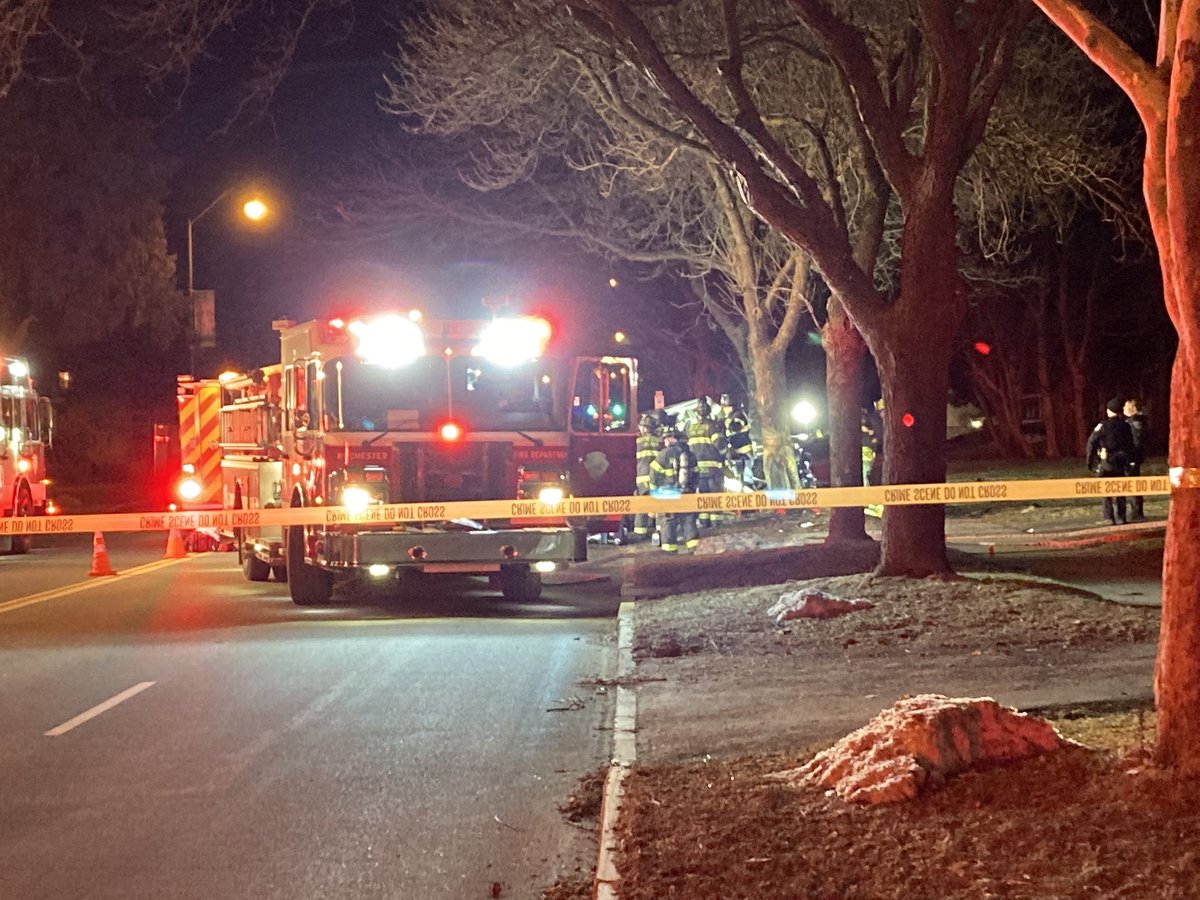 RPD, RFD, and paramedics on scene for a  crash on lake Ave near Charlotte. paramedics treat a person seemingly still trapped in the vehicle.  