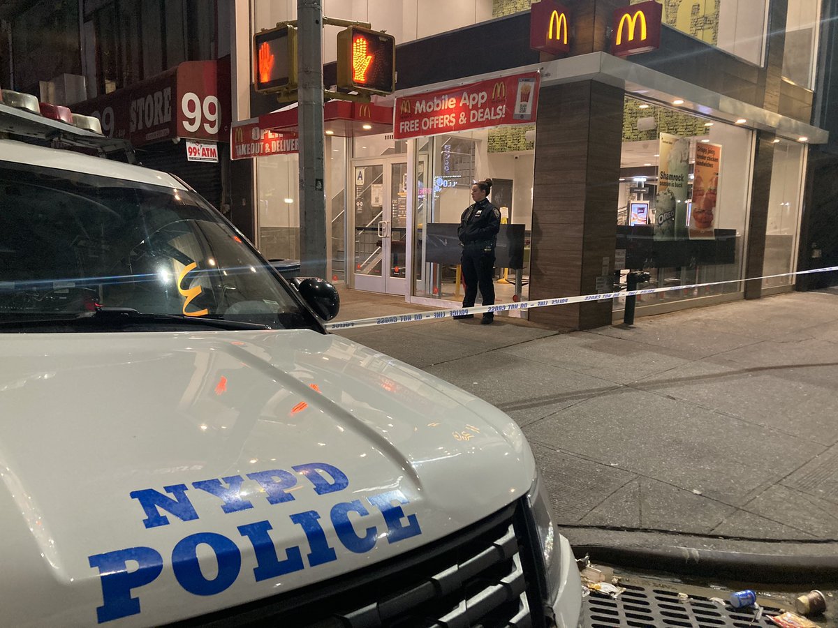 @McDonalds employee working overnight shift in EastHarlem is in critical condition after being stabbed multiple times by a customer. Happened right around the corner from where teenager working at @BurgerKing  