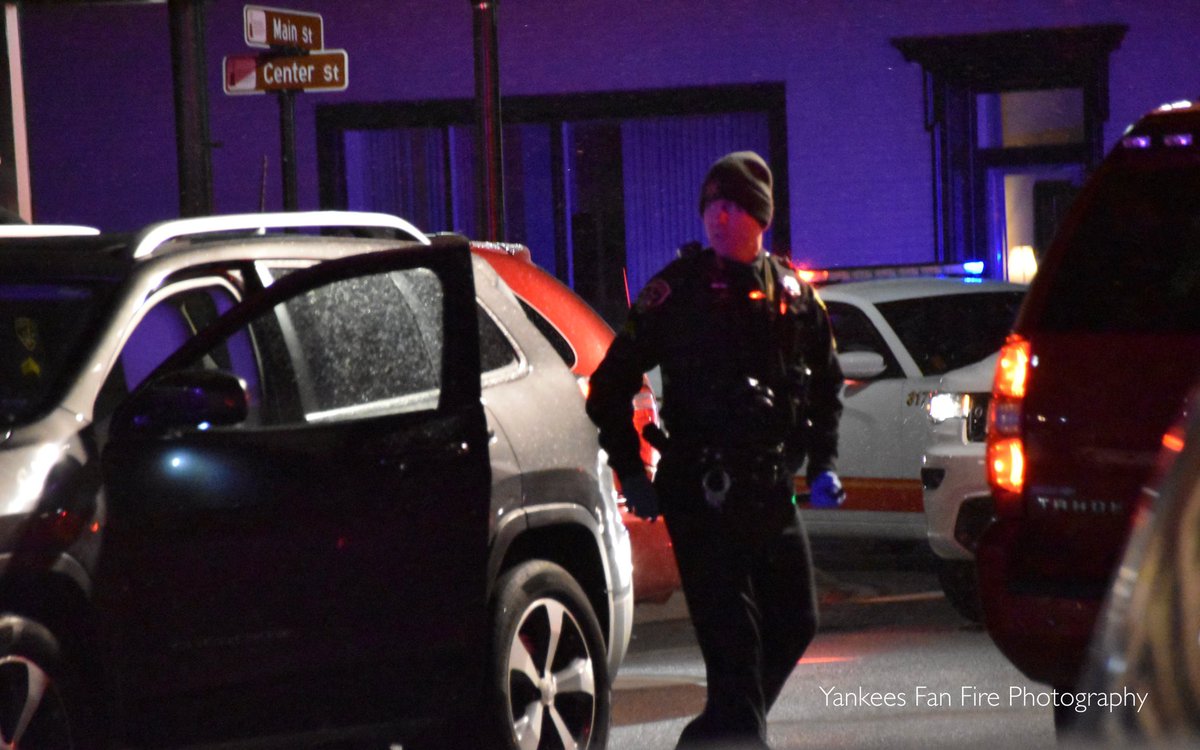 Multiple agencies, including Geneseo Police, Fire, and the Livingston County Sheriff's Office on scene of a pedestrian struck MVA on Main Street in Geneseo