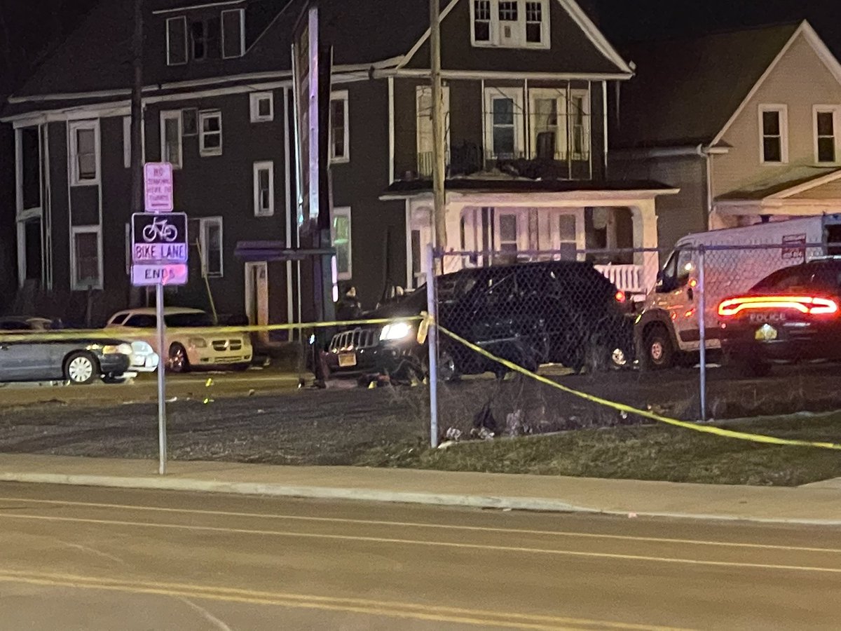 FILLMORE & E. FERRY: This is where the shooting ended. The car seen here has dozens of bullet holes.  