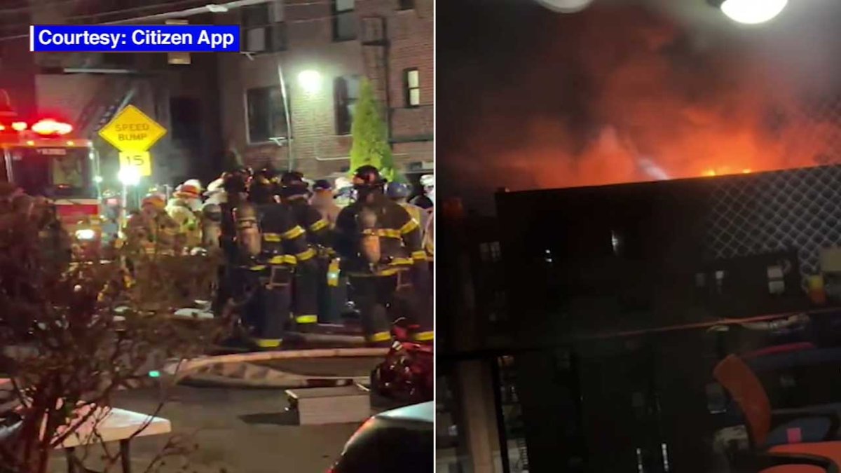 2 hurt after flames burn through apartment building in Morris Park