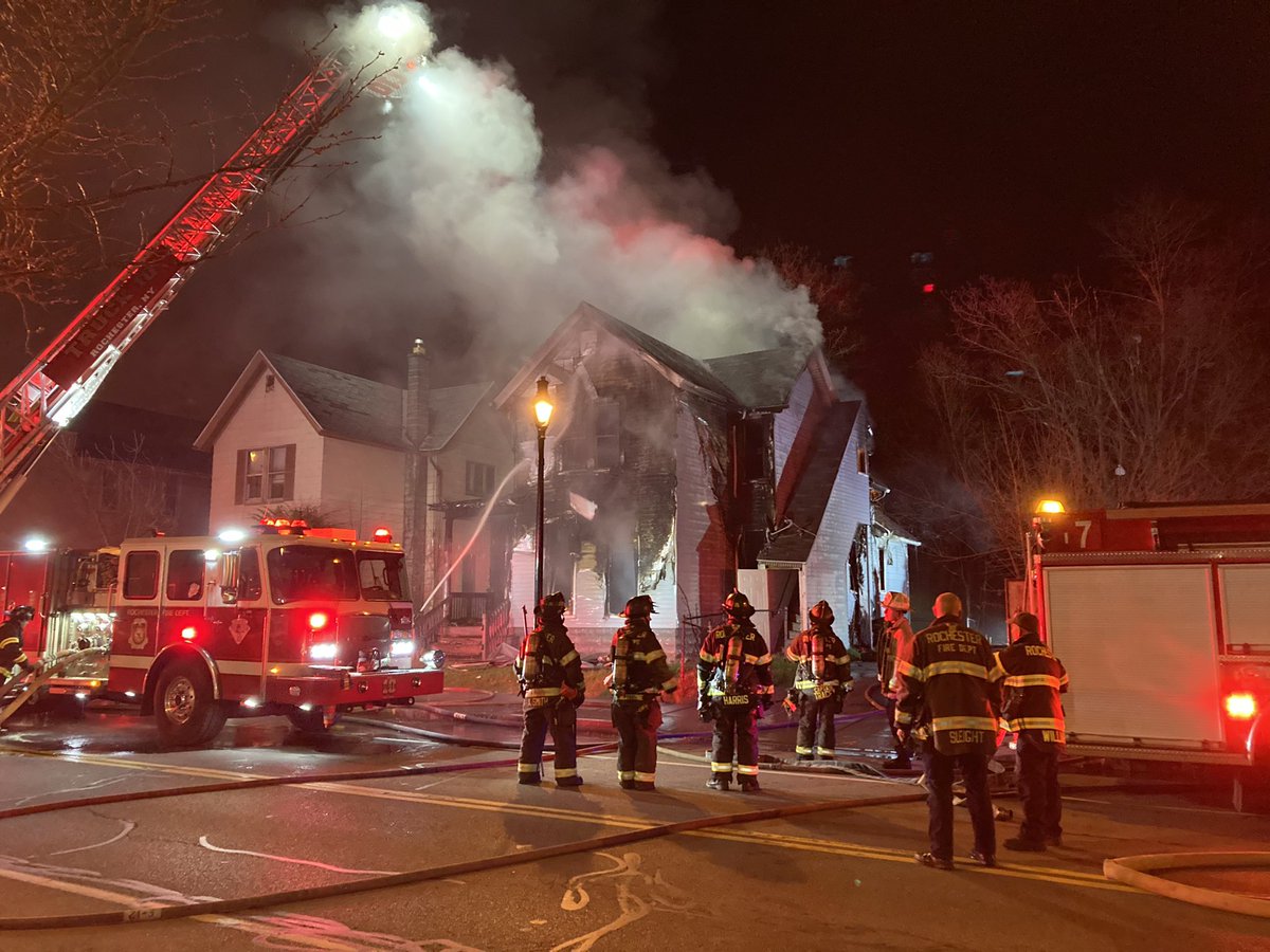 Large house fire on Jefferson Ave. near Columbia Ave. tonight in the city.  No word yet on injuries or cause but there is a tremendous amount of smoke with this fire.  Smoke was affecting visibility all the way down on Main St