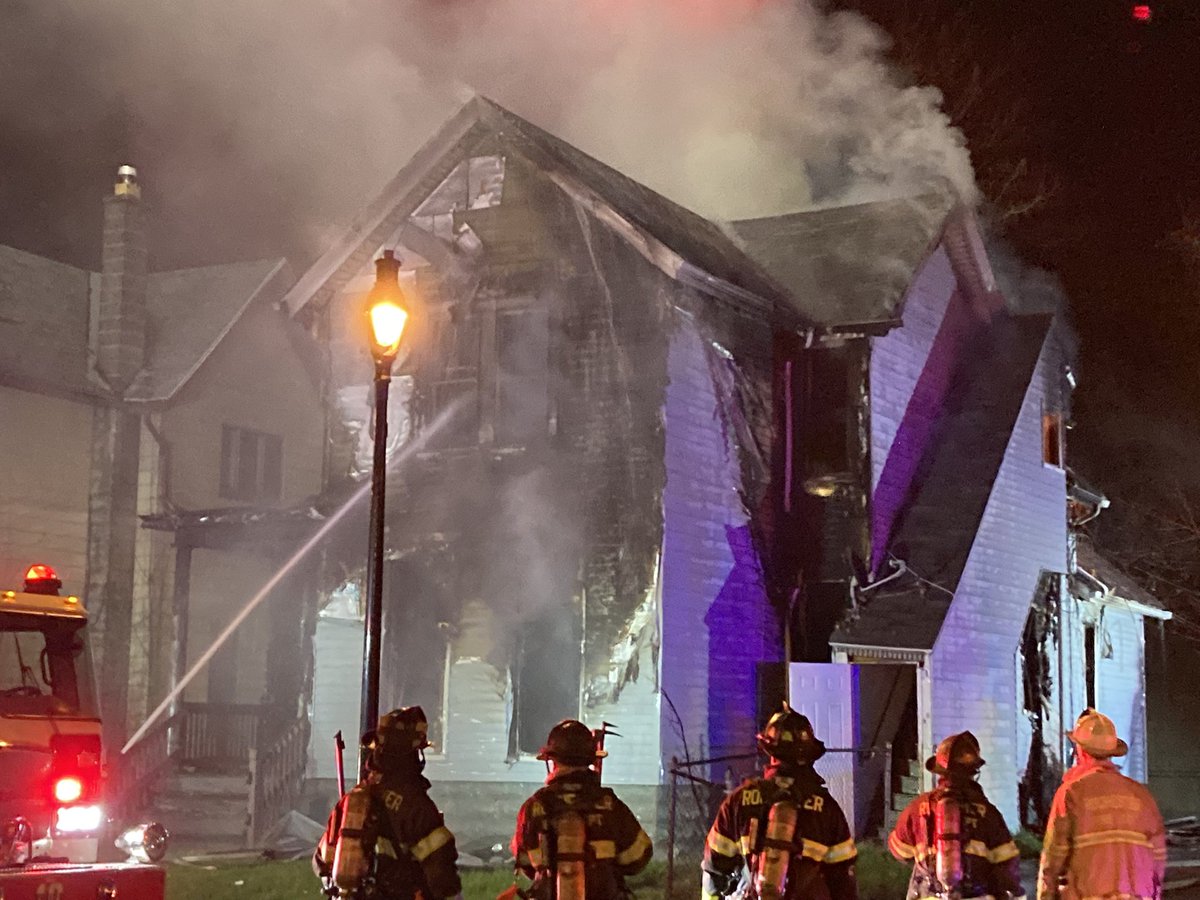 Large house fire on Jefferson Ave. near Columbia Ave. tonight in the city.  No word yet on injuries or cause but there is a tremendous amount of smoke with this fire.  Smoke was affecting visibility all the way down on Main St