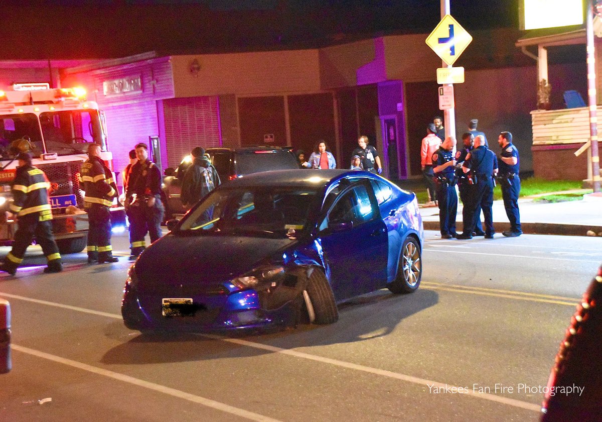 Rochester Police, Fire, and AMR on scene of an MVA with injuries on Lyell Ave near Mrytle Street