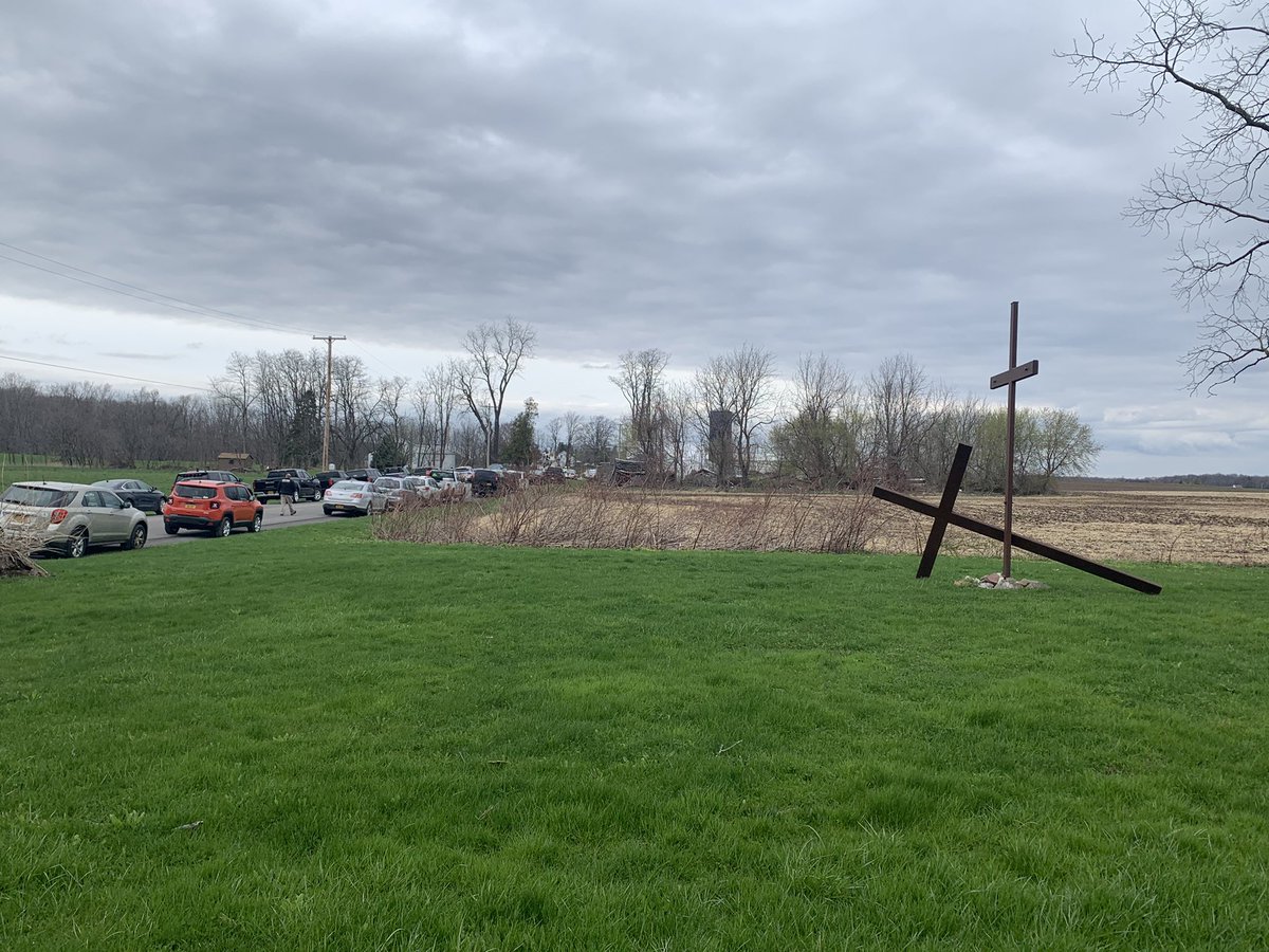 Scene of the Mercy Flight crash in Elba.  Crash site is right near the Church of Brotherly Love along Norton Road.