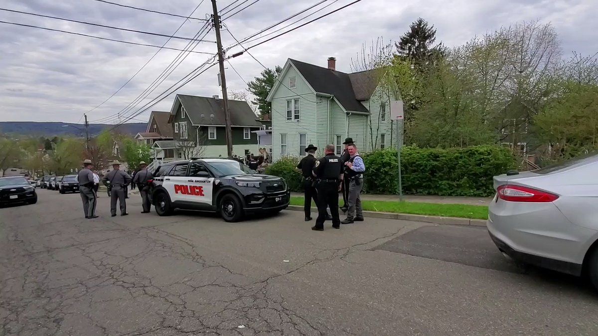 City police were assisted by Broome County sheriff's deputies, state troopers and Port Dickinson police after gunfire erupted in the First Ward Tuesday afternoon.