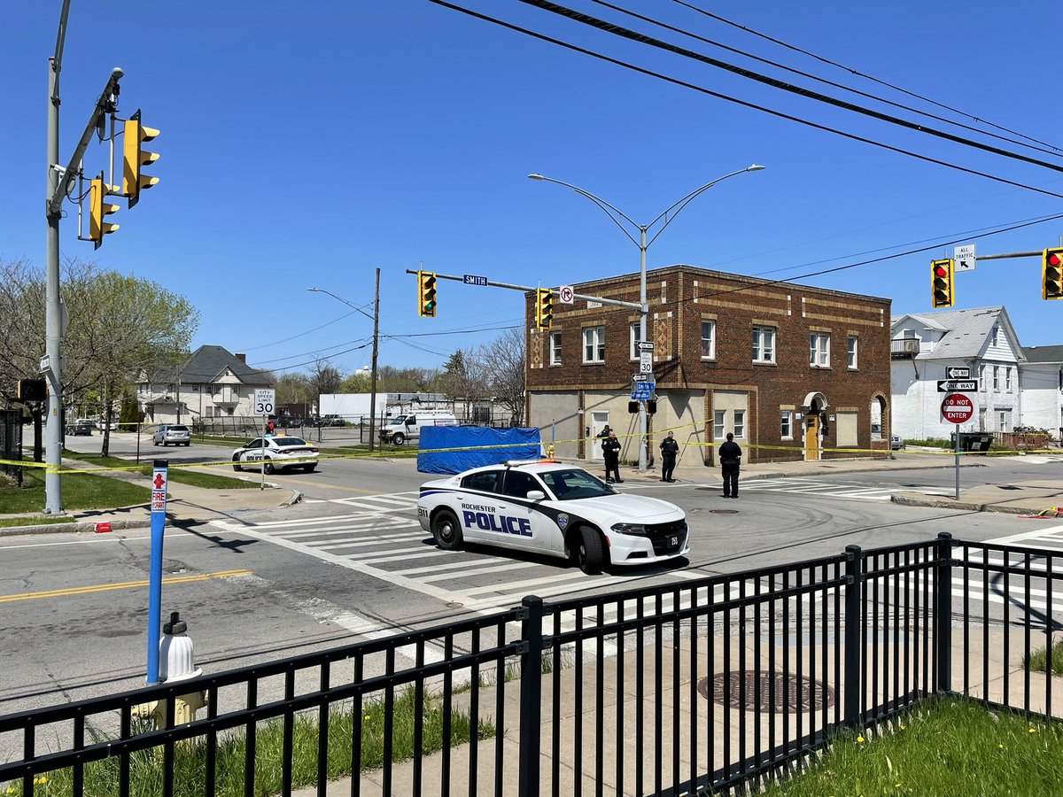 @RochesterNYPD on scene of a reported shooting at N Plymouth Ave and Smith Street in the city Sunday.