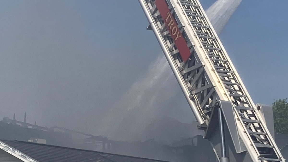 Fire on Starbuck Island in Green Island