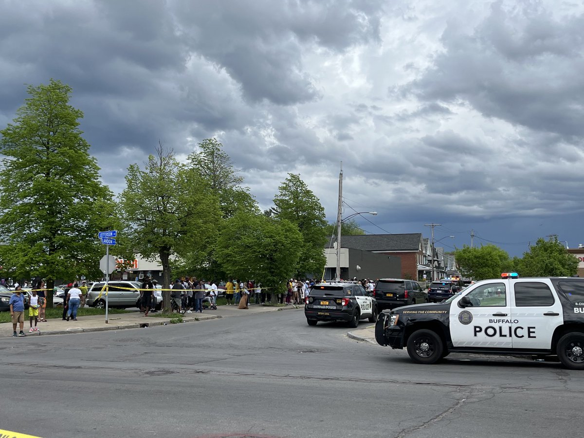 The scene at Tops on Jefferson Ave and the scene across the street from Tops at Jefferson and Landon