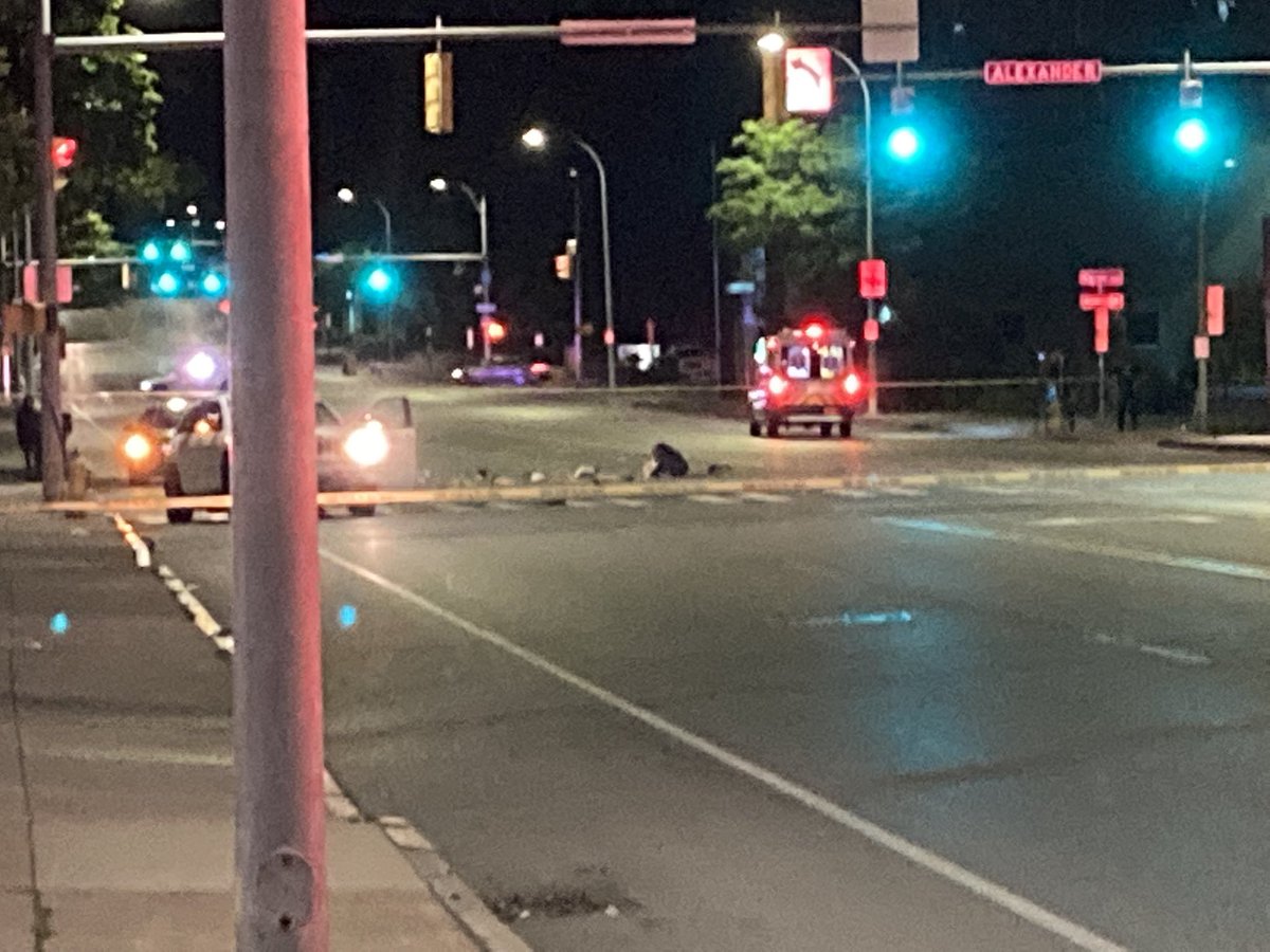 Large police scene on dewey avenue near the family dollar.  Command van in on scene there.  There was also a large response to an MVA on E Main St. at Alexander. 