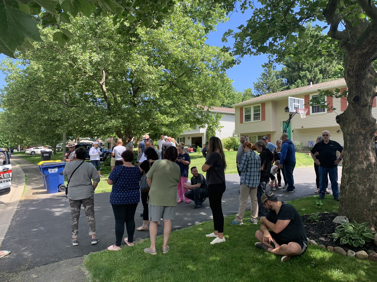 A Wayne County Sheriff's deputy just told this group of parents that all students inside are safe, no shots were fired.  