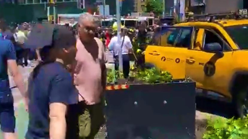 Vehicle involved was a New York City taxi; Still no word on the driver