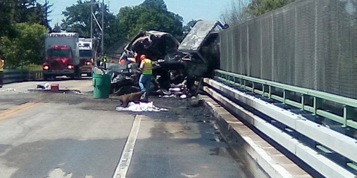 Police are looking for a van in connection to a serious crash on Rt. 20 in Sheridan. Officials say a tire came off the van leaving it with  3 wheels. That caused a fuel truck and pickup to crash, bursting into flames. The driver of the fuel truck suffered minor burns. @news4buffalo