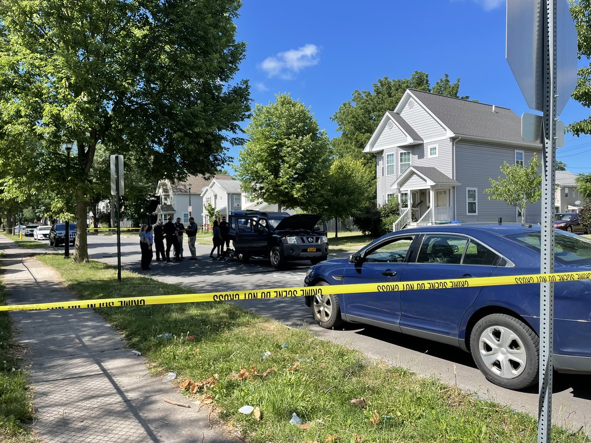 Rochester Police are on scene at Fulton and Phelps. Three suspects were just taken into a custody after a police chase through the city, the car they were driving is the same car involved in a shooting on Angle St. this morning