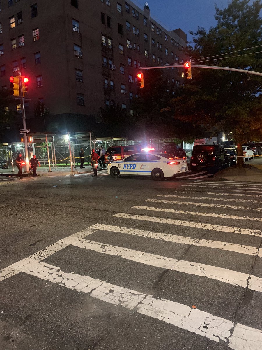 Scene of this deadly apartment fire in the Jackie Robinson houses that started just before 3 this morning in a 6th floor apt. A 5-year-old girl dead, her father and his girlfriend critical. Dogs also caught in the fire