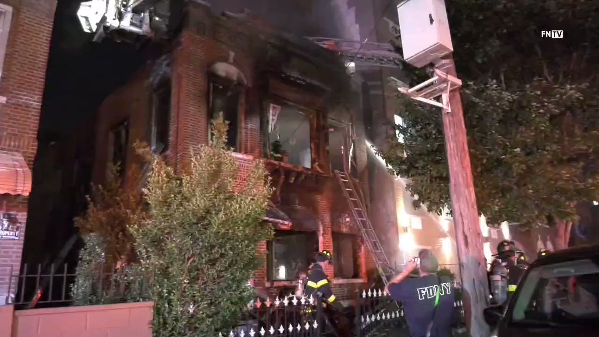 Heavy 3-Alarm Blaze left One Victim Critical and two others injured at this morning Bronx Fire.  Fire broke out just after midnight at 1325 Morris Avenue, Bronx, New York.