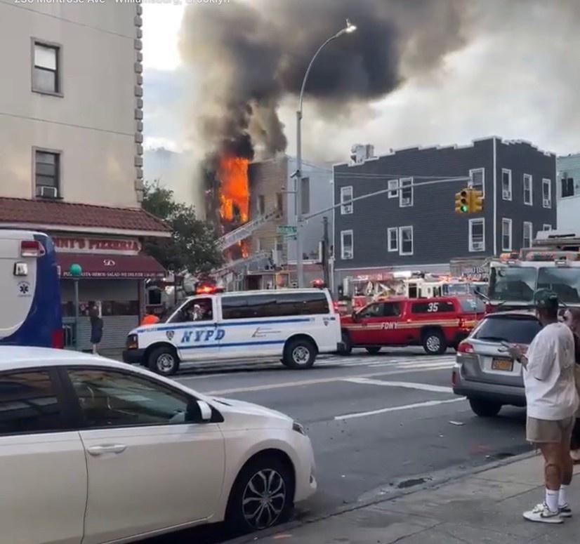 Brooklyn *3rd Alarm* Box 0268. 236 Montrose Ave. Fire in 3 Story frame 