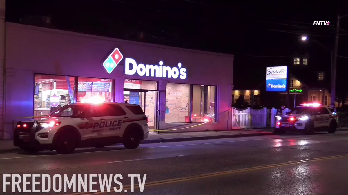 A man was stabbed in the neck and seriously wounded in a nearby parking lot outside a Domino's Pizza at 2150 Bellmore Avenue in Nassau County Bellmore, New York. According to police a suspect was taken into custody