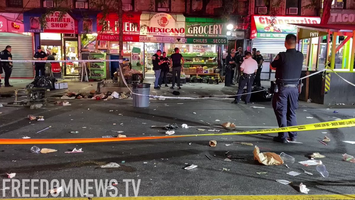 A man was shot in the abdomen near 2nd Ave & E 116th, where a street festival was winding down in the East Harlem neighborhood of Manhattan NYC. The victim is expected to survive, said police. No arrests at this time.  