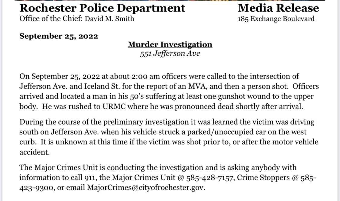 Rochester police are investigating two murders that happened overnight in Rochester. A woman was found dead in an alley on Pearce Street & a man was found shot on Jefferson Ave.