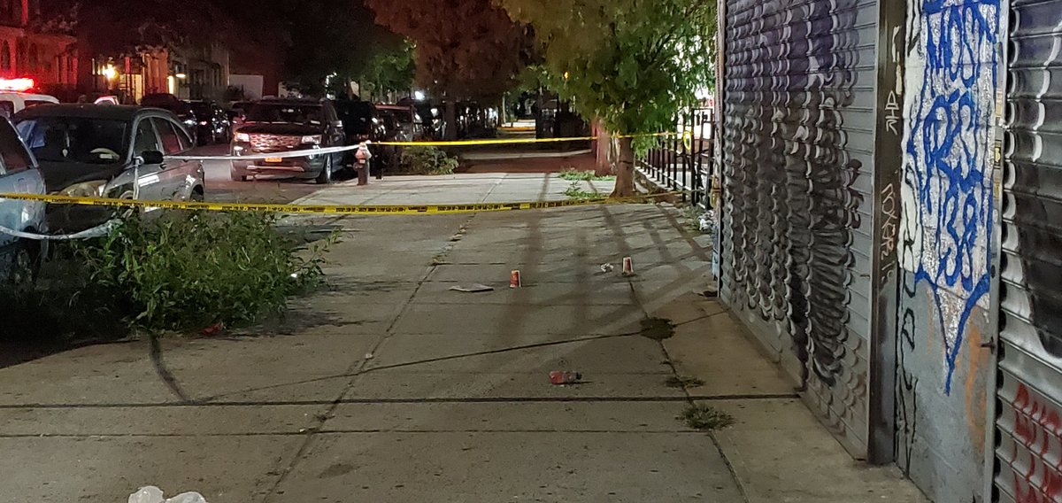 Police were investigating a shooting at Broadway & Kosciuszko St. at 9:30pm Thurs. when officers spotted a suspect. @NYPDChiefPatrol says there was a pursuit before they shot the man who turned around with his hand on his waist. They arrested the man