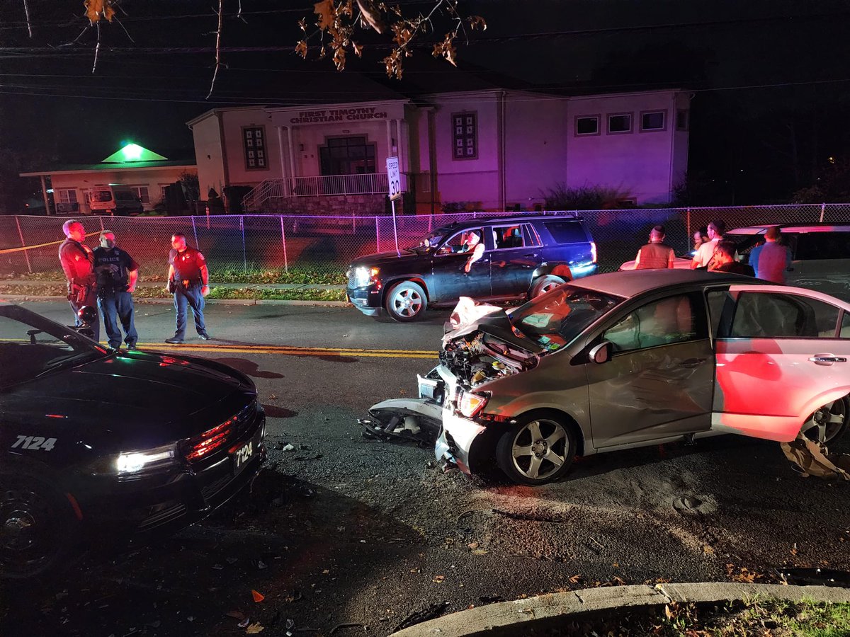 Emergency personnel are on the scene of an accident at Linden Avenue & Route 45, with a person reported trapped in a vehicle