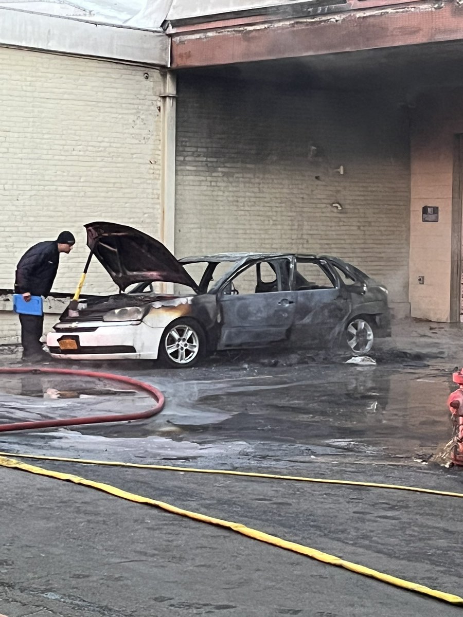 Car fire behind the LifeStorage facility on University Avenue appears smoke may have spread to the building. These are storage units that are rented out. Cause of fire under investigation