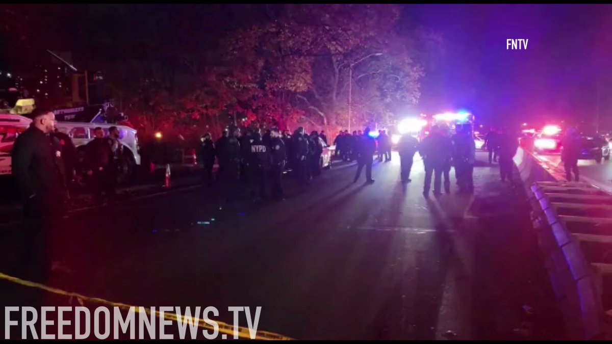 NYPD officers being shot at exchange gunfire with  a suspect near the Major Deegan Expressway  exit 5 in the Bronx. According to police radio transmissions, one suspect is in custody and may have been shot. No officers were injured.