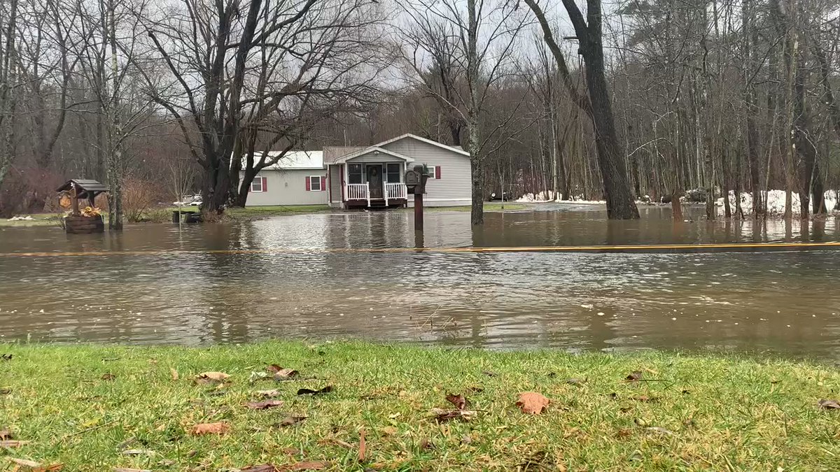 Numerous roads in North Greenbush are flooded after a period of heavy rain overnight