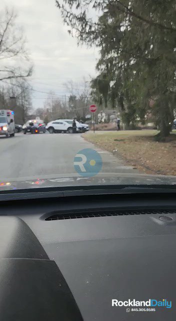 Emergency services are at the scene of an accident with injuries on Carlton Road corner Sandspoint Road