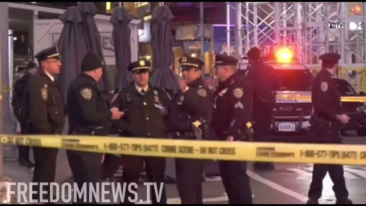 Man was stabbed twice in the back near W 44th St & 7th Ave in Times Square NYC and rushed by EMS to Bellevue Hospital with serious but non life threatening injuries, said police.   At least two suspects fled, no arrests at this time.