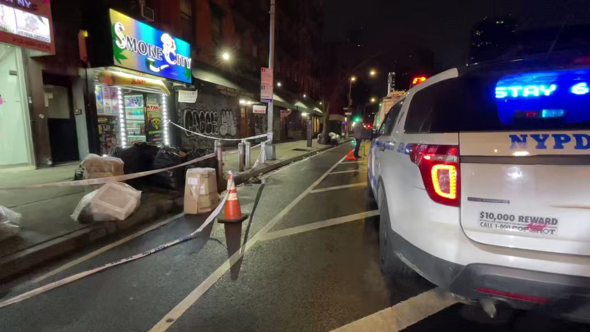 An employee at Smoke City on 9th Ave in Hell's Kitchen was shot during an attempted robbery overnight.   He's expected to survive. Right now, police are looking for at least 5 rioters, some of whom got away on a scooter.