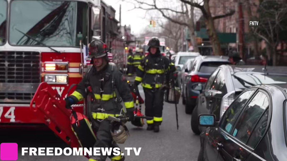 Multiple injuries reported at 2 alarm apartment fire near Snyder & Brooklyn Avenues in the East Flatbush neighborhood of Brooklyn.   EMS rushed 1 resident in critical condition and firefighter with  minor injuries to an area hospital.  (Desk@freedomnews.tv to license)