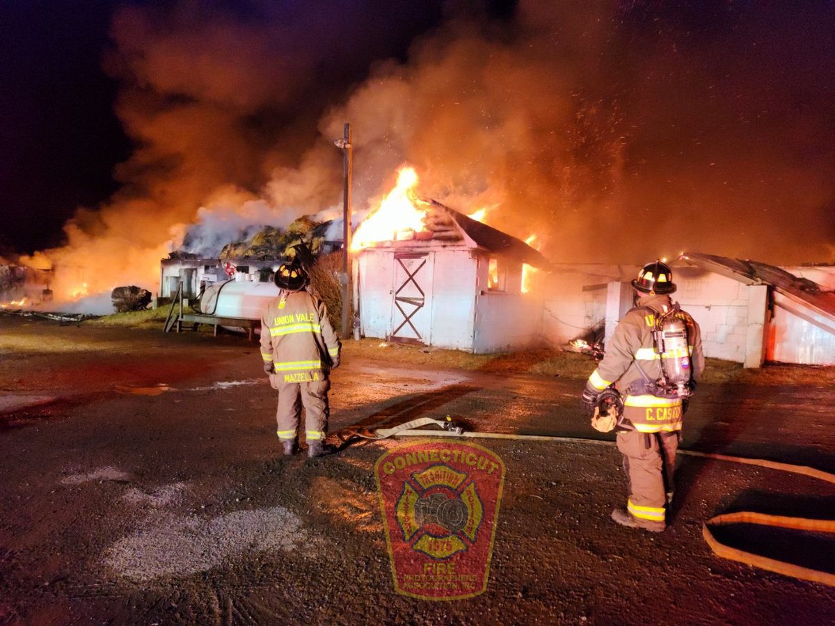 Scene of a barn fire in Unionville, NY.  