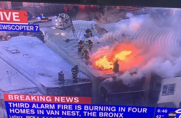 More photos of Bronx 3rd alarm took from a live shot