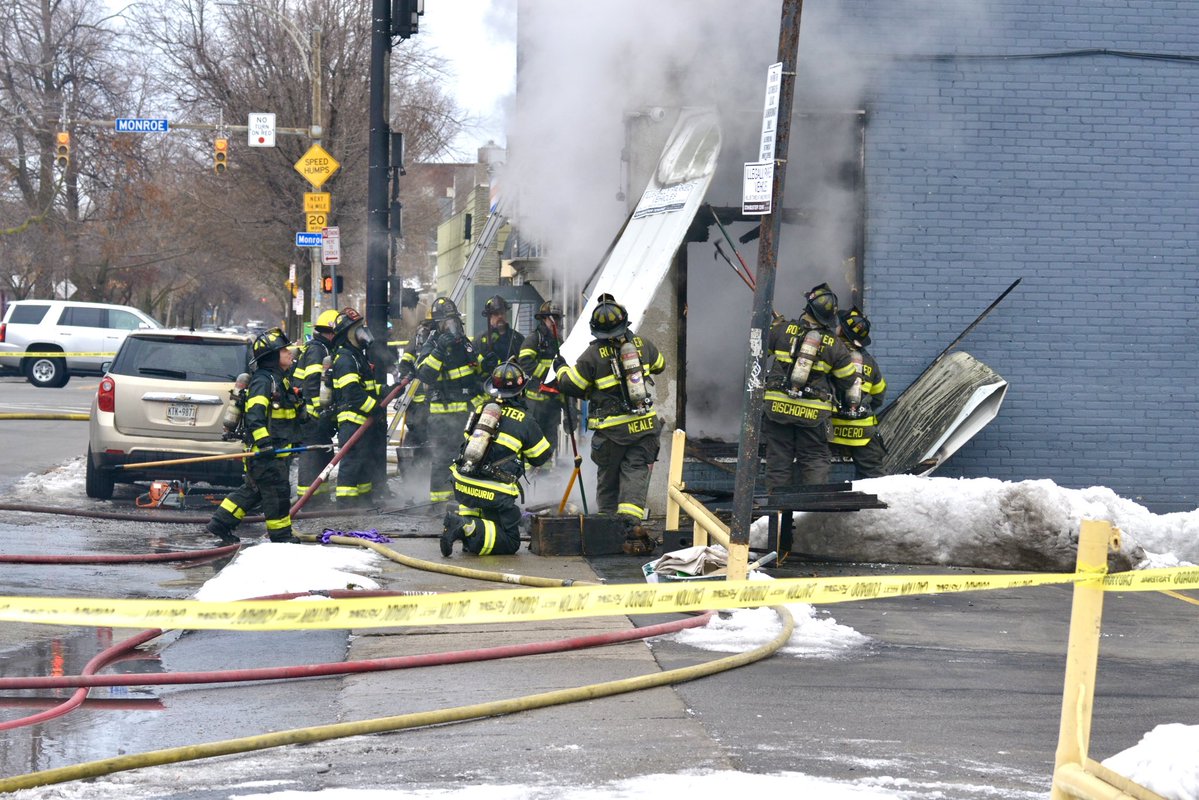 Capt. Abdoch says FFs had heavy fire in a 1st floor business of a mixed use building. Engine 1's firehouse is 3 blocks away and they were able to get a quick stop before the fire could spread to the apartments above. A 2nd alarm was called due to the size of the building @mcfw